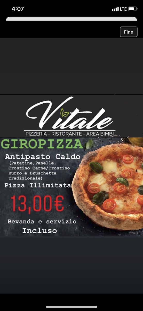 Menu Vitale Pizza And Restaurant-1